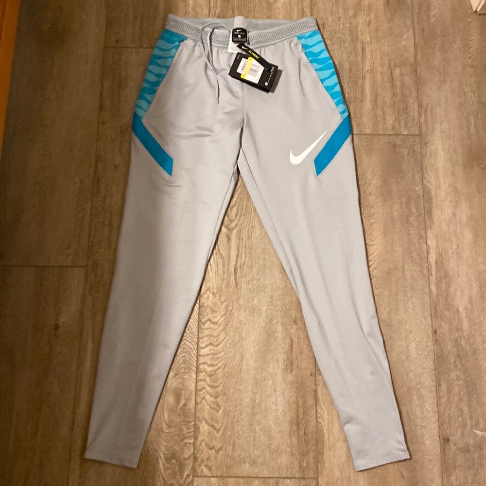 Nike Gray Sweatpants with Blue Accents